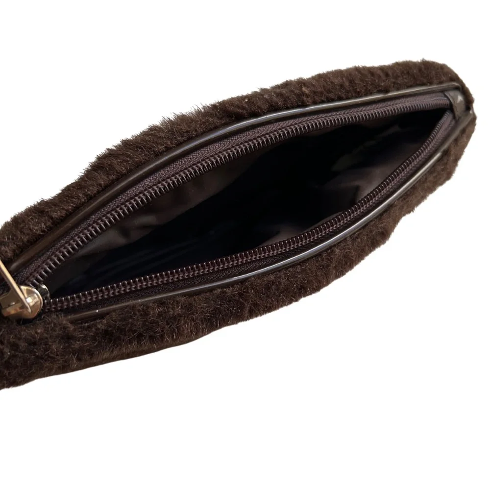 Vintage Maggie Lawrence Faux Fur Cosmetic Bag